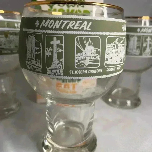 4- Vtg Pint Beer Glass  (Montreal) - Picture 2 of 6